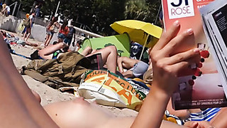Cute Topless Girls With Perfect Tits Tanning