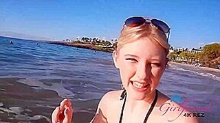 Cute Blonde Chick Is Having A Blast In Hawaii, Especially While Having Sex With Handsome Locals