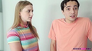 Hot Mommy Is Giving Sex Advices To Her Step- Son And His Girlfriend, During A Threesome