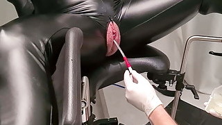 Catheter Treatment On The Gyno Chair