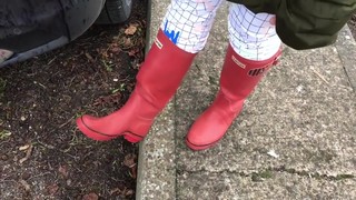 Day In Kates Hunter Rubber Boots - Part 1