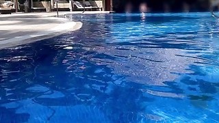 Big Tits, Handjob, Hotel, Pool, Underwater