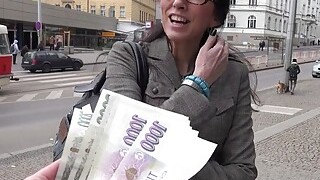 Czech Mom Veronika The Secretary - Amateur Pov Public Sex For Cash