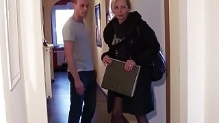 GERMAN YOUNGSTER SEDUCE MILF REALTOR To FUCK IN LINGERIE