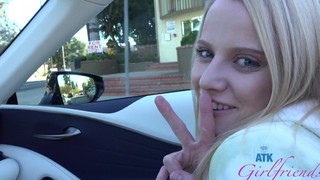 Slender Blondie Paris White Gives A Footjob And Rides In Reverse