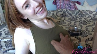 Sweet Roommate Madi Colins Smokes And Gets Fucked On The Bed