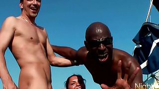 Dreier, Amateur, Club, Deutscher Porno, Gruppensex, Draussen