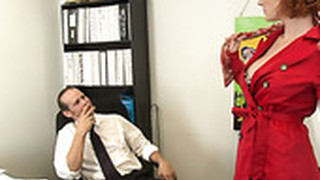 Cock Riding, Cumshot, Facial, Office, Redhead, Secretary
