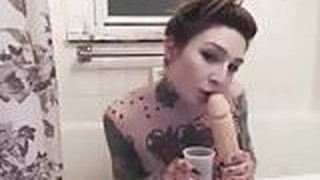 Cock Sucking, Deepthroat, Dildo, Dirty Talk, Tattoo