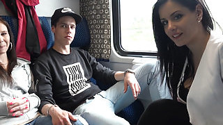 Couple, Czech Porn, Foursome, Train