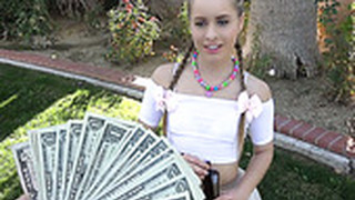 Cute Oiled  Chick Lilly Ford Gets Fucked In The Garden For Money