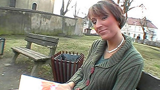 Lucky Day Out With Sexy Short-Haired Girl In POV Clip