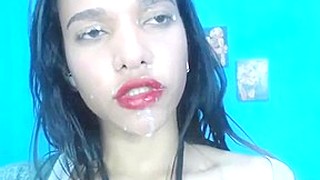 BDSM, Brunette, Latina Porn, Milk, Solo, Tied, Webcam